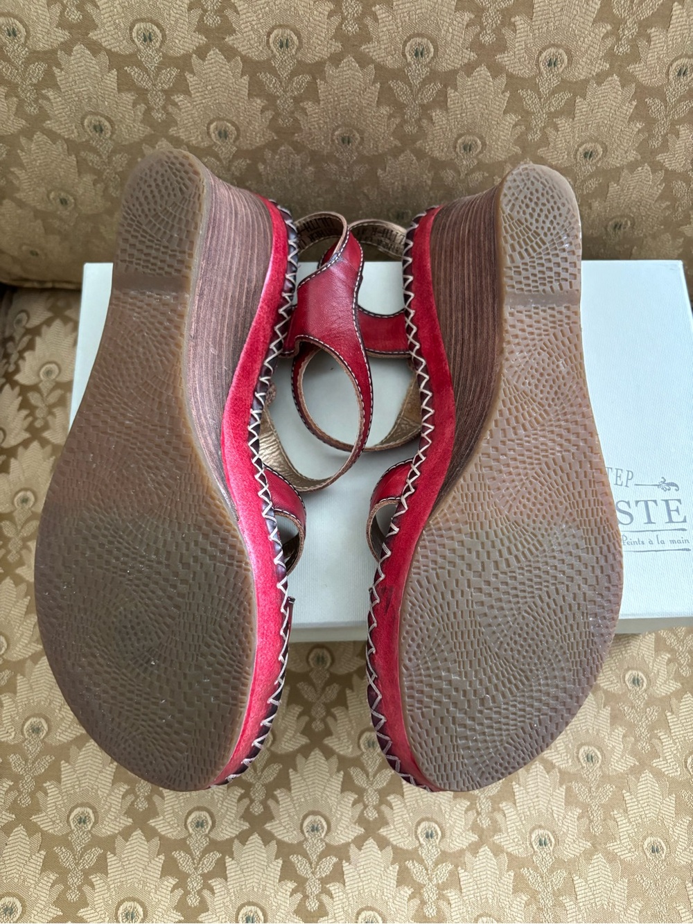 Spring Step L’Artiste Lilith Red Sandals Size 41 (10) - Picture 5 of 6